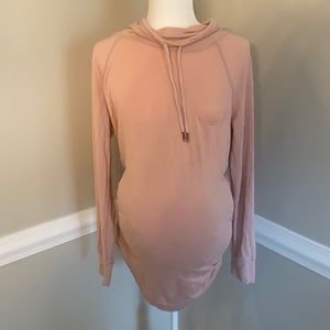 Pink maternity hoodie